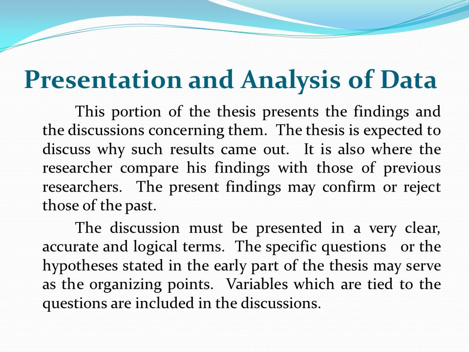 Dissertation findings and analysis